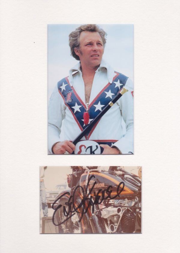 Evel Knievel Autograph Card