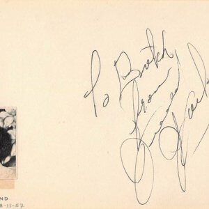 Judy Garland Autograph Page
