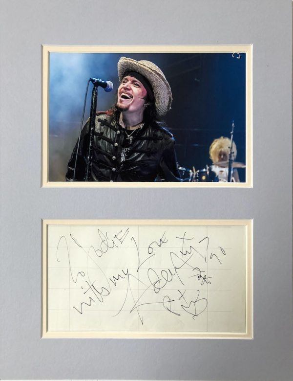Adam Ant Autograph Mounted