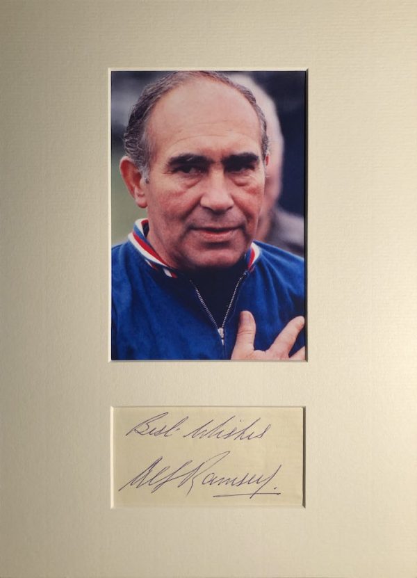 Alf Ramsey Autograph Mounted