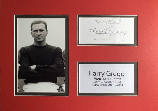 Harry Gregg Autograph Display