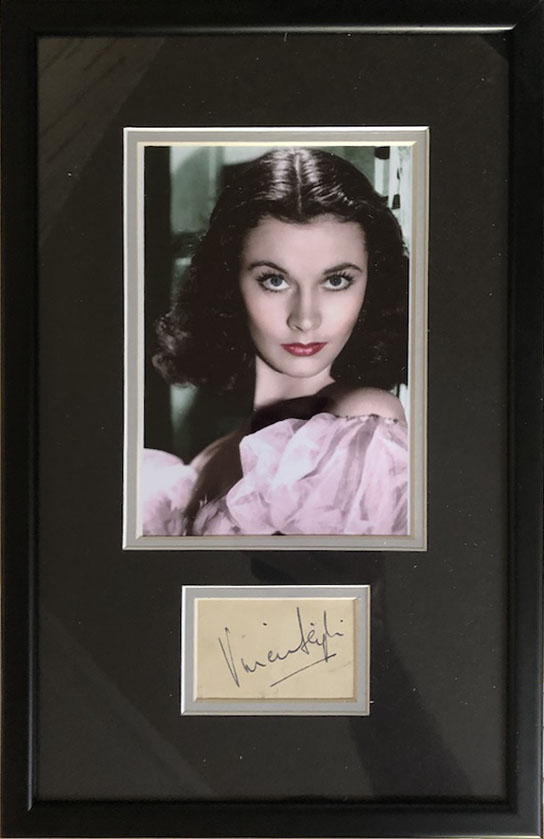 Vivien Leigh Autograph Framed